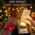 LivoCrystal Aura: Lámpara Ambiental de Cristal con Proyección Dinámica (16 Colores + Control Táctil)