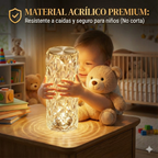 LivoCrystal Aura: Lámpara Ambiental de Cristal con Proyección Dinámica (16 Colores + Control Táctil)
