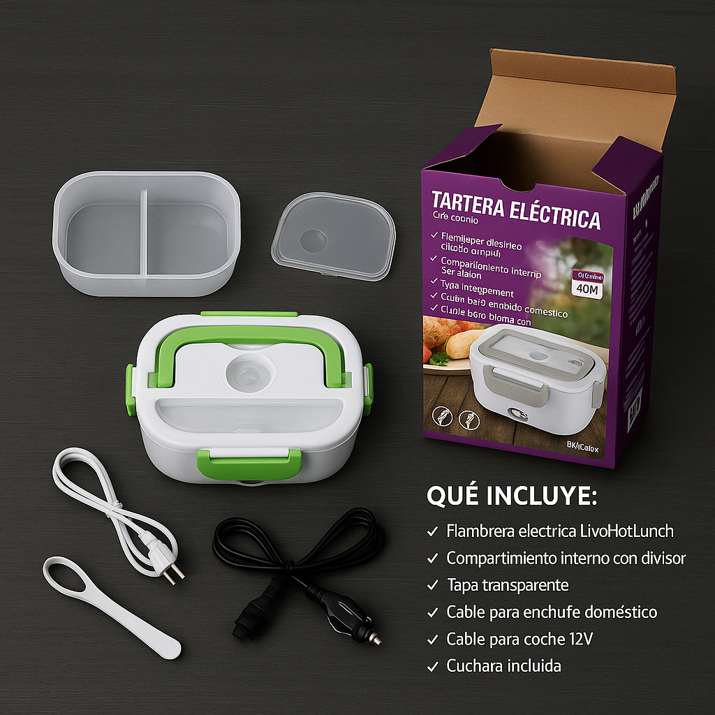 Unboxing LivoHotLunch - Mismo contenido con fondo oscuro